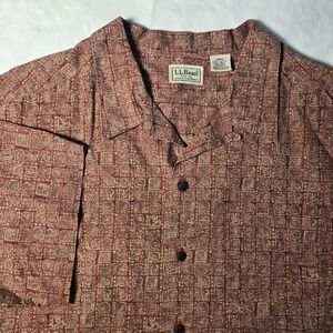 Vintage LL Bean Shirt Button Down Men's XL Short Sleeves Pocket Casual